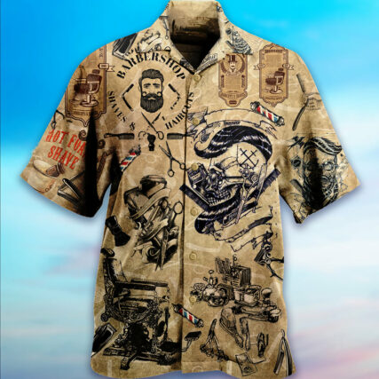 Barber Shop Vintage Style - Hawaiian Shirt - Owl Ohh - Owl Ohh