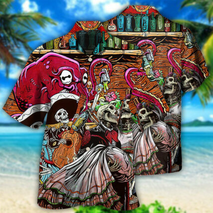 Bartender Skull Play Together - Hawaiian Shirt - Owl Ohh - Owl Ohh