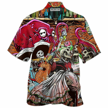 Bartender Skull Play Together - Hawaiian Shirt - Owl Ohh - Owl Ohh