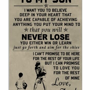 Baseball To My Son Never Lose Love Dad Never Lose - Vertical Poster - Owl Ohh