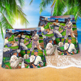 Baseball Vintage Players Style - Beach Short - Owl Ohh - Owl Ohh
