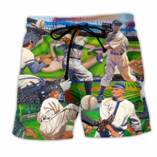 Baseball Vintage Players Style - Beach Short - Owl Ohh - Owl Ohh