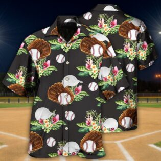 Baseball Tropical Floral - Hawaiian Shirt - Owl Ohh - Owl Ohh
