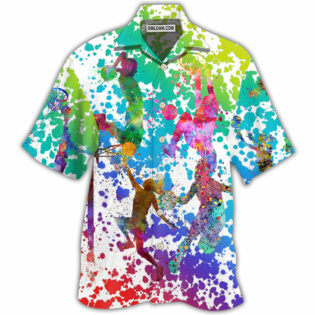 Basketball Colorful Painting - Hawaiian Shirt - Owl Ohh - Owl Ohh