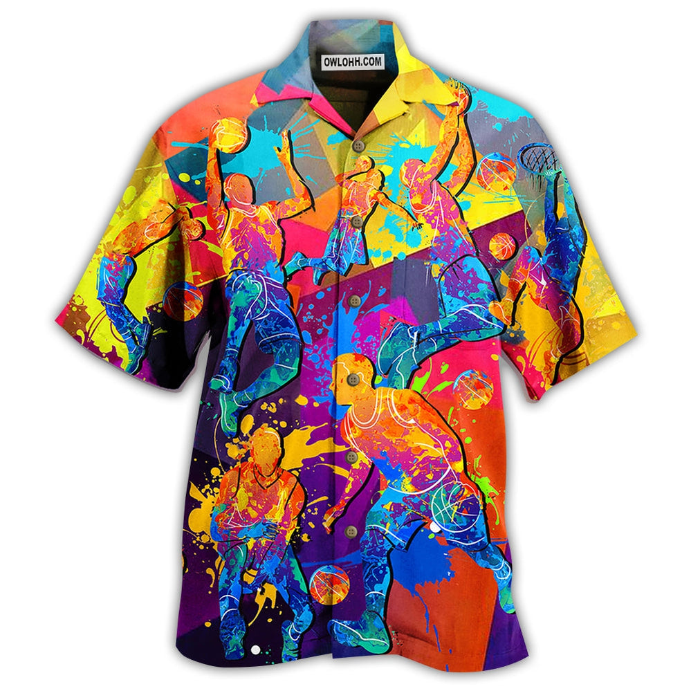 Basketball Love Color - Hawaiian Shirt - Owl Ohh - Owl Ohh
