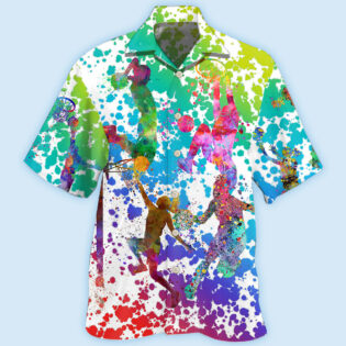 Basketball Colorful Painting - Hawaiian Shirt - Owl Ohh - Owl Ohh