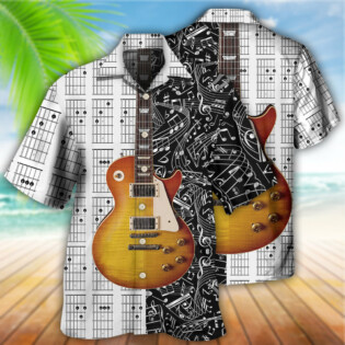 Guitar Bass Guitar Musician - Hawaiian Shirt - Owl Ohh - Owl Ohh