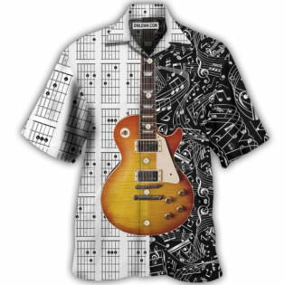 Guitar Bass Guitar Musician - Hawaiian Shirt - Owl Ohh - Owl Ohh