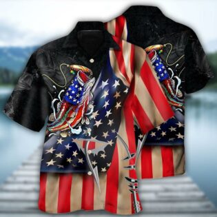 Fishing Bass Fishing America Cool Style - Hawaiian Shirt - Owl Ohh - Owl Ohh