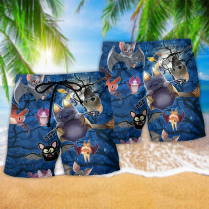 Bat Animals Cute Bats Of The Night - Beach Short - Owl Ohh - Owl Ohh