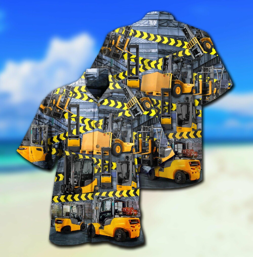 Truck Be Careful For Yellow Klift Trucks Are Coming Here - Hawaiian Shirt - Owl Ohh - Owl Ohh