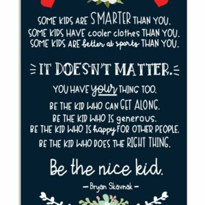 Floral Be The Nice Kid Floral - Vertical Poster - Owl Ohh - Owl Ohh