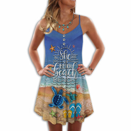 Beach All She Love With Turtle - Summer Dress - Owl Ohh - Owl Ohh