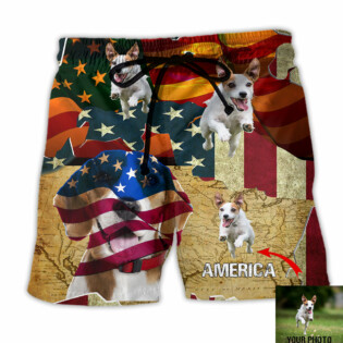 Beagle America Sunset Style Custom Photo - Beach Short - Owl Ohh - Owl Ohh