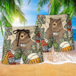 Bear I Drink Bourbon - Beach Short - Owl Ohh - Owl Ohh