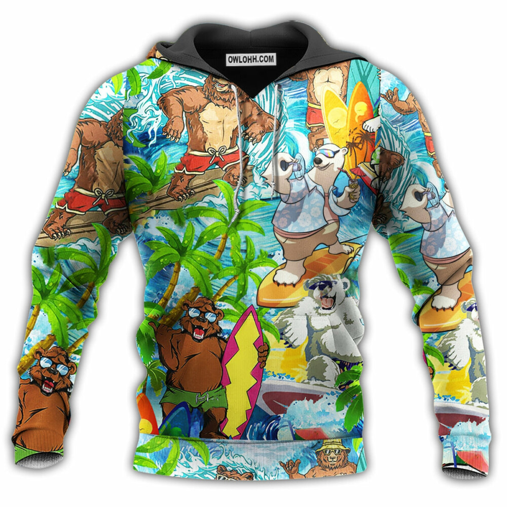 Bear Love Beach Love Animals - Hoodie - Owl Ohh - Owl Ohh