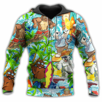 Bear Love Beach Love Animals - Hoodie - Owl Ohh - Owl Ohh