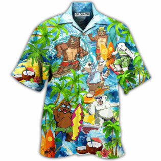 Bear Love Beach Love Animals - Hawaiian Shirt - Owl Ohh - Owl Ohh
