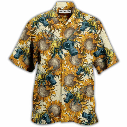 Bee Bees Fly Everywhere And Sunflowers - Hawaiian Shirt - Owl Ohh - Owl Ohh