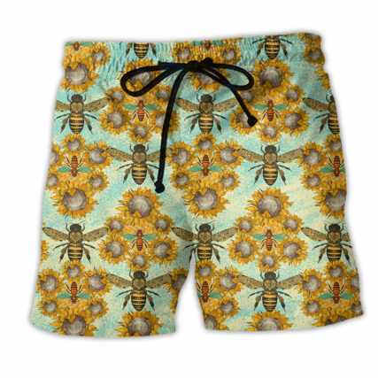Bee Loves Sunflowers Style - Beach Short - Owl Ohh - Owl Ohh