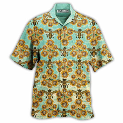 Bee Loves Sunflowers - Hawaiian Shirt - Owl Ohh - Owl Ohh