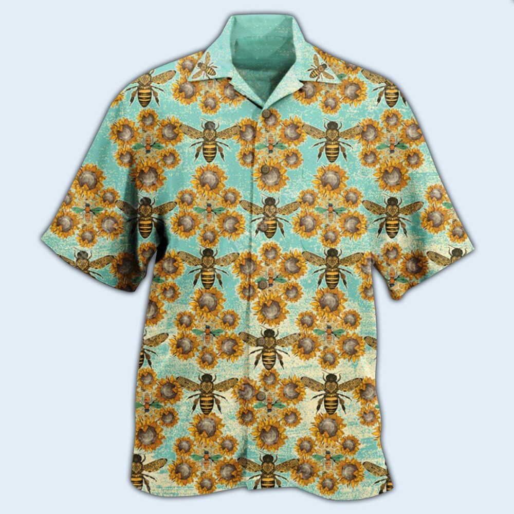 Bee Loves Sunflowers - Hawaiian Shirt - Owl Ohh - Owl Ohh