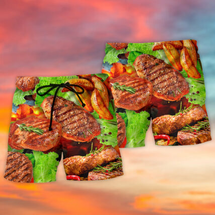 Beefsteak BBQ Lover Style - Beach Short - Owl Ohh - Owl Ohh