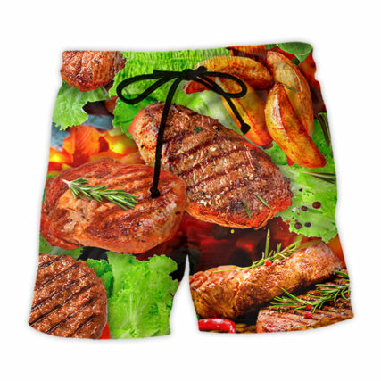 Beefsteak BBQ Lover Style - Beach Short - Owl Ohh - Owl Ohh