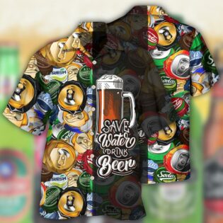 Beer Save Water Drink Beer - Hawaiian Shirt - Owl Ohh - Owl Ohh