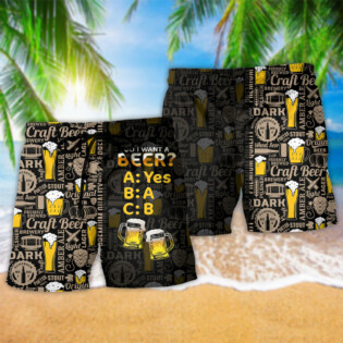 Beer Do I Want A Beer - Beach Short - Owl Ohh - Owl Ohh