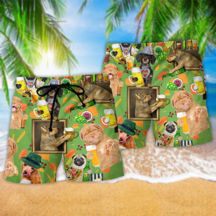 Beer Dog Loves Beer Everyday - Beach Short - Owl Ohh - Owl Ohh