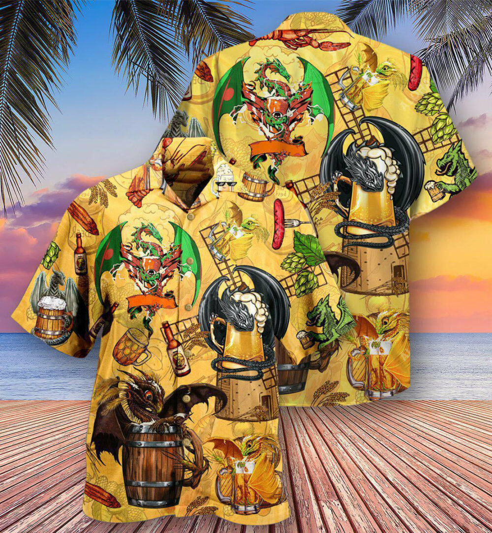 Dragon Drunkgon Loves Beer - Hawaiian Shirt - Owl Ohh - Owl Ohh