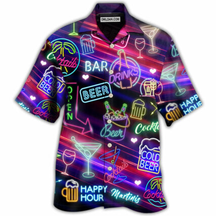 Beer Cocktails Drinking Bar - Hawaiian Shirt - Owl Ohh - Owl Ohh
