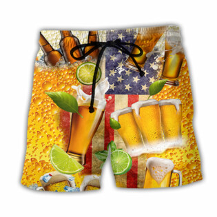 Beer Independence Day Ameica - Beach Short - Owl Ohh - Owl Ohh
