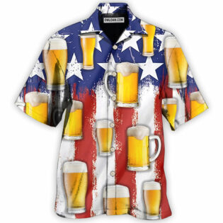 Beer Independence Day Happy - Hawaiian Shirt - Owl Ohh - Owl Ohh