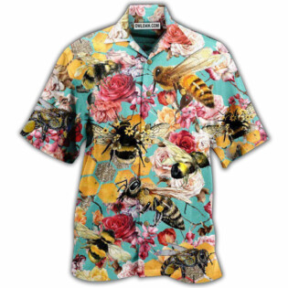 Bee Let Make Gorgeous Roses So Beautiful - Hawaiian Shirt - Owl Ohh - Owl Ohh