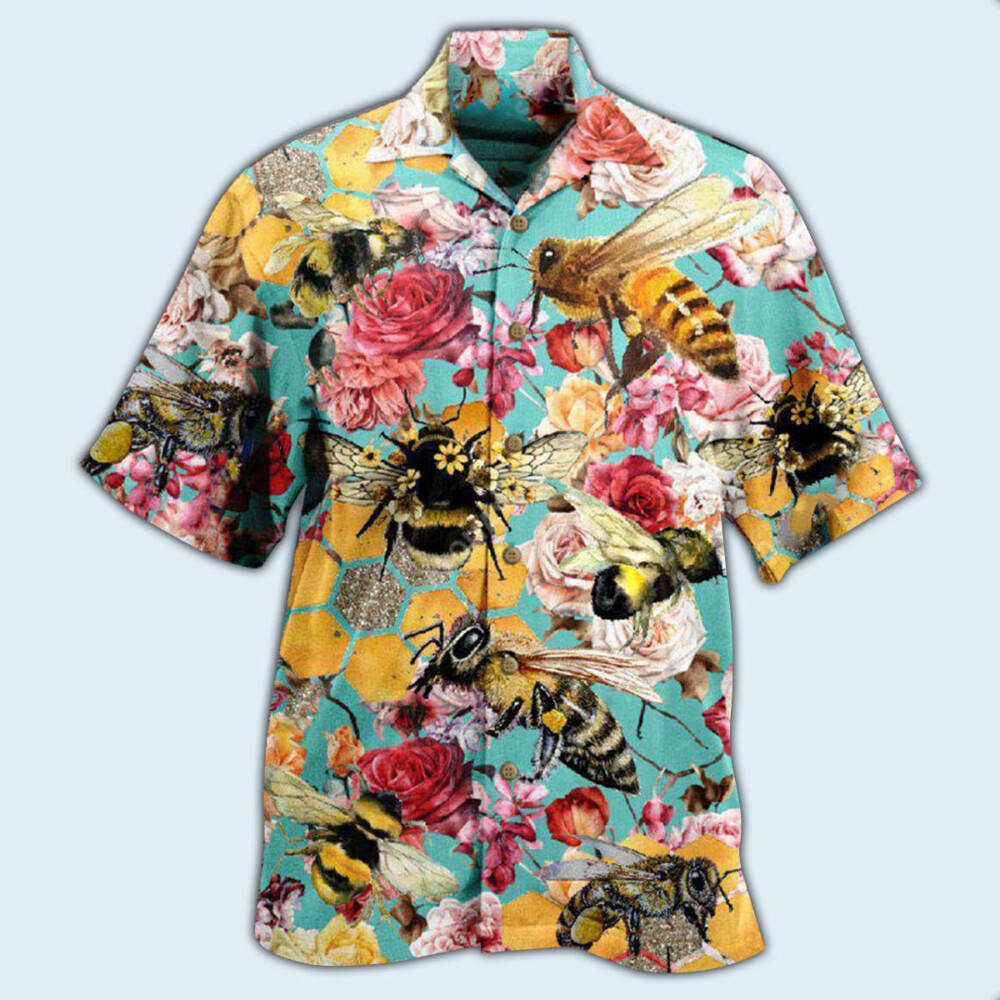 Bee Let Make Gorgeous Roses So Beautiful - Hawaiian Shirt - Owl Ohh - Owl Ohh