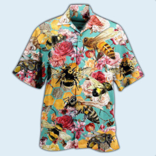 Bee Let Make Gorgeous Roses So Beautiful - Hawaiian Shirt - Owl Ohh - Owl Ohh