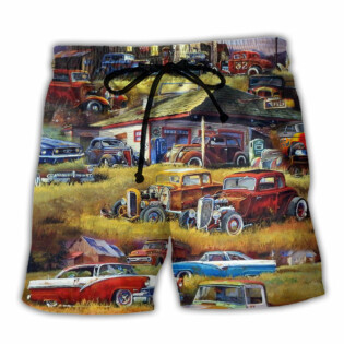 Being With The Classic Is A Bless Car Vintage - Beach Short - Owl Ohh - Owl Ohh
