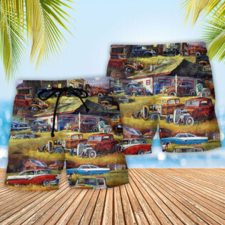 Being With The Classic Is A Bless Car Vintage - Beach Short - Owl Ohh - Owl Ohh