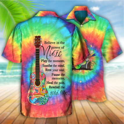 Hippie Believe In The Power Of Music Hippie Gnome - Hawaiian Shirt - Owl Ohh - Owl Ohh