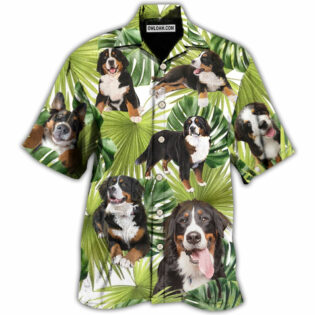 Bernese Mountain Dog Tropical Leaf Lover - Hawaiian Shirt - Owl Ohh - Owl Ohh