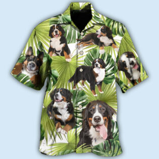 Bernese Mountain Dog Tropical Leaf Lover - Hawaiian Shirt - Owl Ohh - Owl Ohh