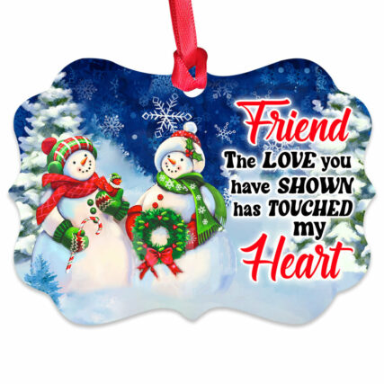 Snowman Friend The Love You - Horizontal Ornament - Owl Ohh - Owl Ohh