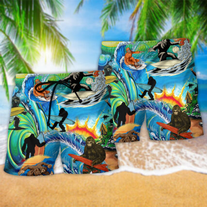 Bigfoot Cool Surfing Style - Beach Short - Owl Ohh - Owl Ohh
