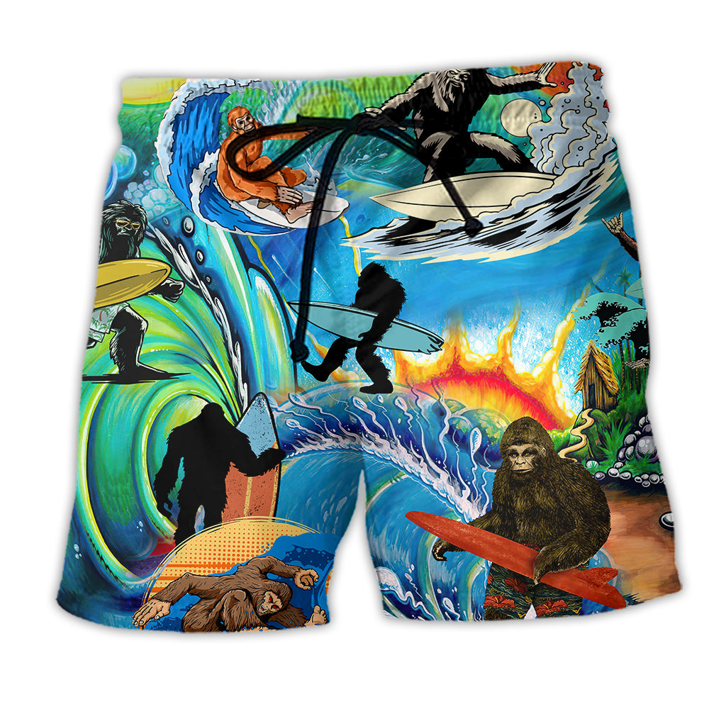 Bigfoot Cool Surfing Style - Beach Short - Owl Ohh - Owl Ohh