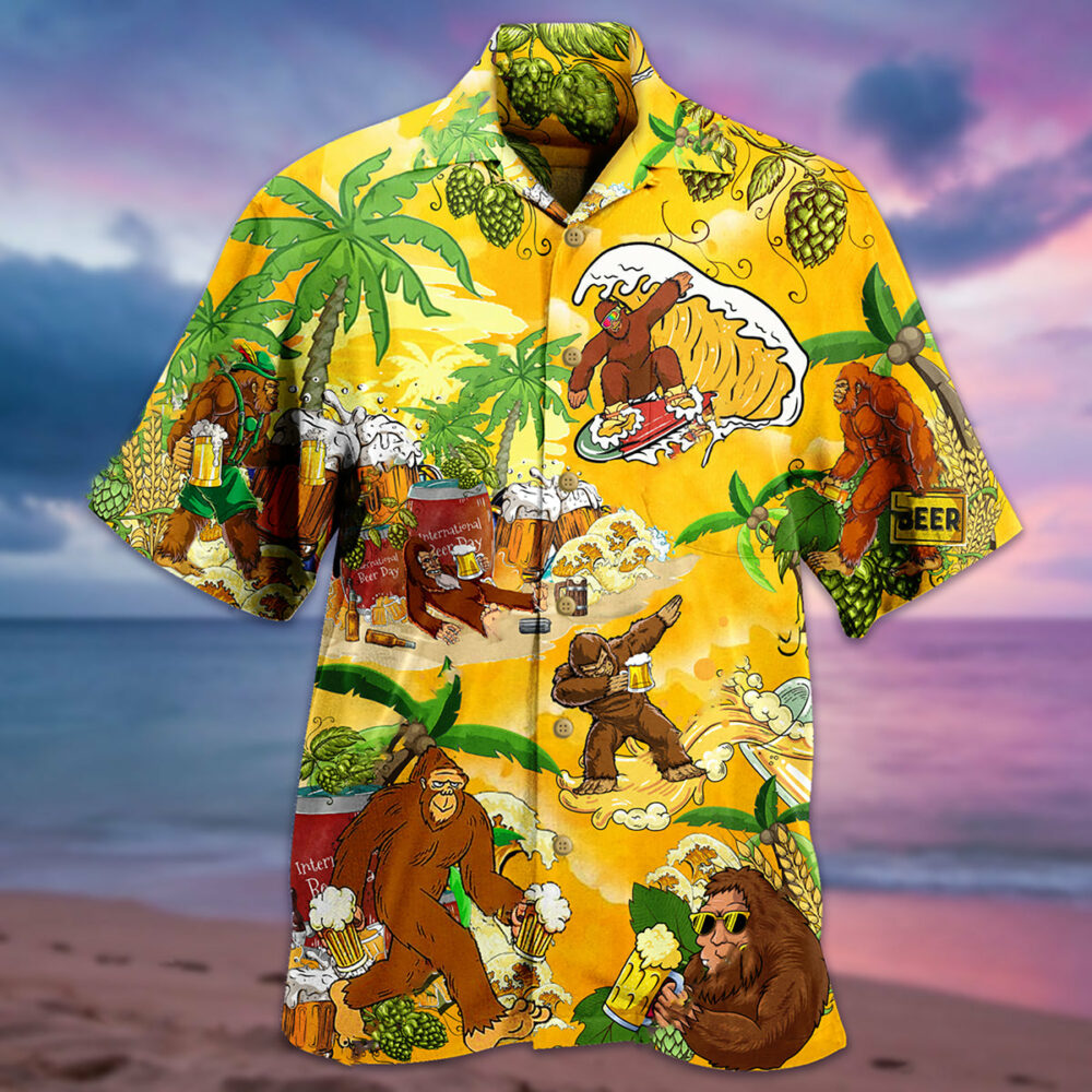 Bigfoot Summer Beer - Hawaiian Shirt - Owl Ohh for men and women, kids - Owl Ohh