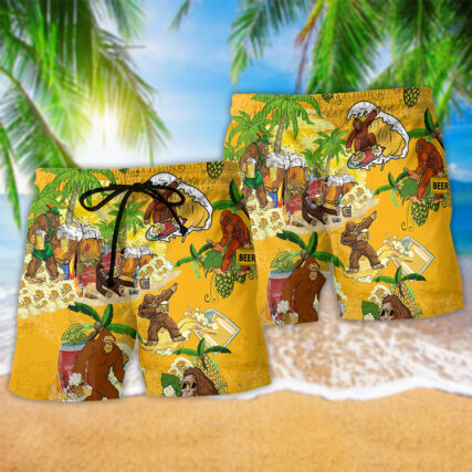 Bigfoot Summer Beer Tropical - Beach Short - Owl Ohh - Owl Ohh