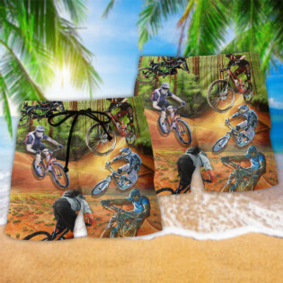 Bike Cycling I Would Rather Be On The Trails - Beach Short - Owl Ohh - Owl Ohh