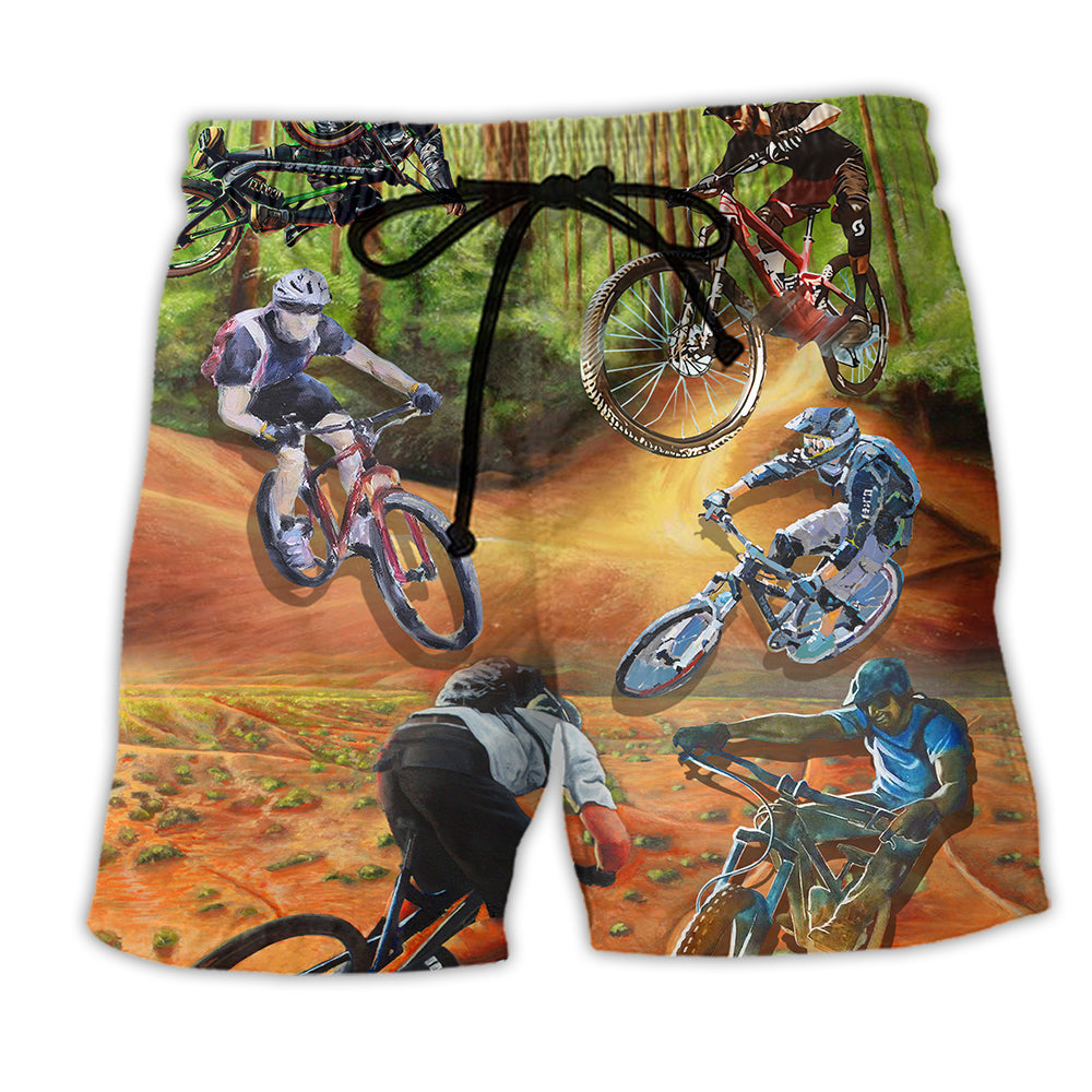 Bike Cycling I Would Rather Be On The Trails - Beach Short - Owl Ohh - Owl Ohh